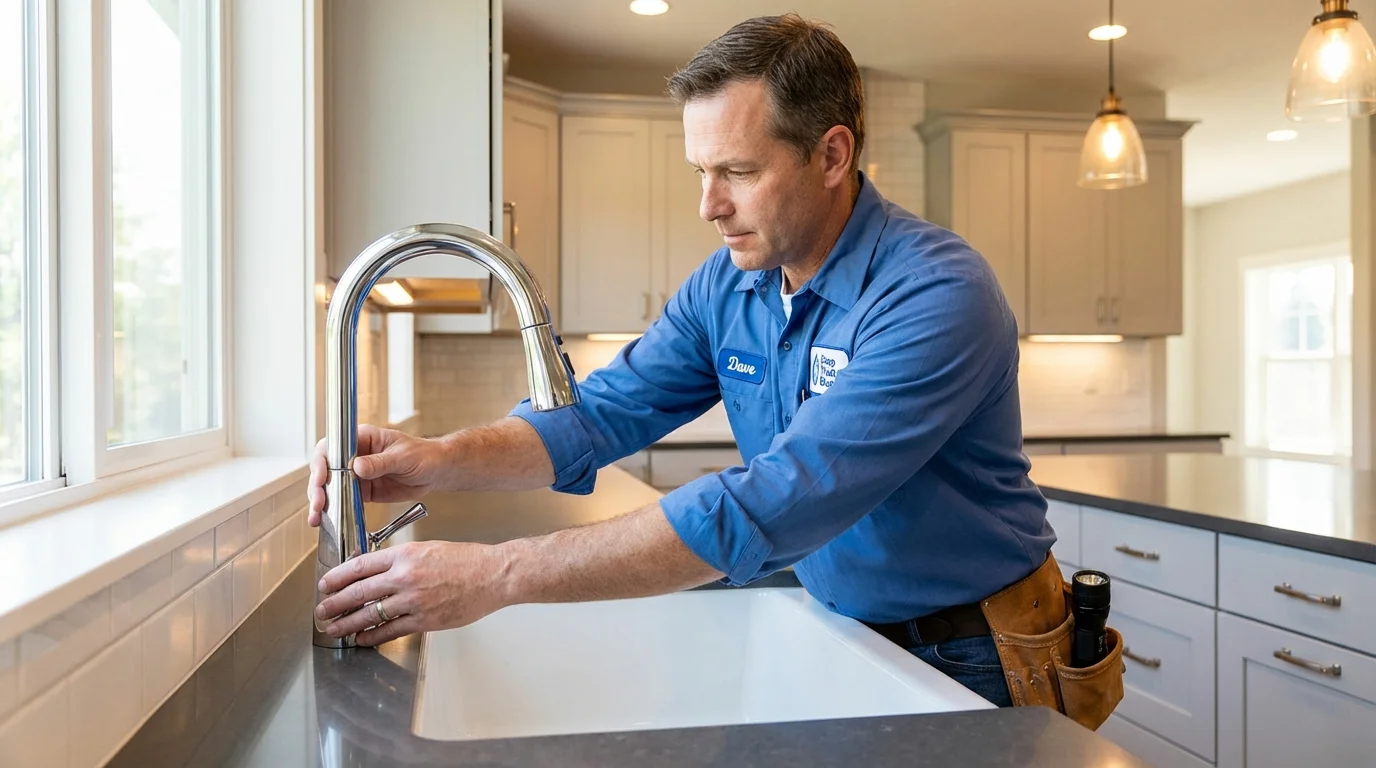 Kitchen faucet installation by Johns Plumbing LLC in Boulder Creek